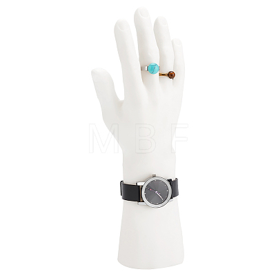 PP Plastic Mannequin Right Hand Watch Display Holder ODIS-WH0070-12B-1