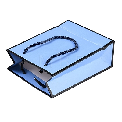 Rectangle Paper Bags with Twisted Rope Handles CARB-L011-01C-03-1