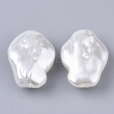 ABS Plastic Imitation Pearl Beads OACR-T022-09-1