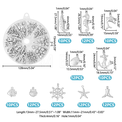 Unicraftale 316 Surgical Stainless Steel Pendants STAS-UN0056-62-1