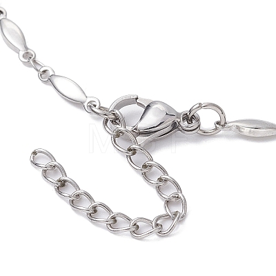 304 Stainless Steel Oval Link Chain Bracelet Makings AJEW-JB01183-1