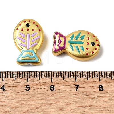 Baking Paint Glass Enamel Beads GLAA-B035-01-1