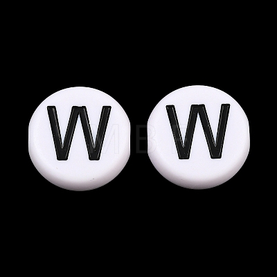 Opaque Acrylic European Beads AC-CBA3BDD-01W-1