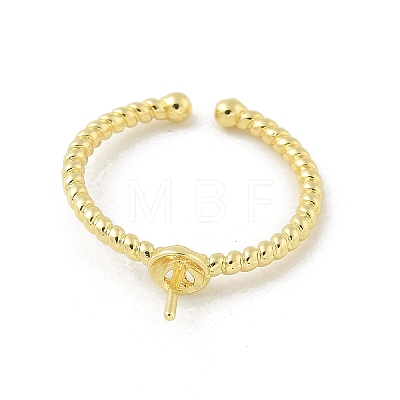 Brass Open Cuff Ring Settings KK-G518-02G-02-1