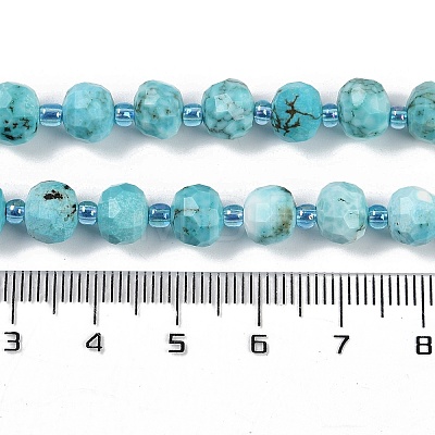 Dyed Natural Howlite Beads Strands G-H057-A18-01-1