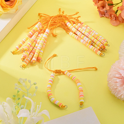 Handmade Polymer Clay Heishi Bead Bracelet Making AJEW-TAC00082-1