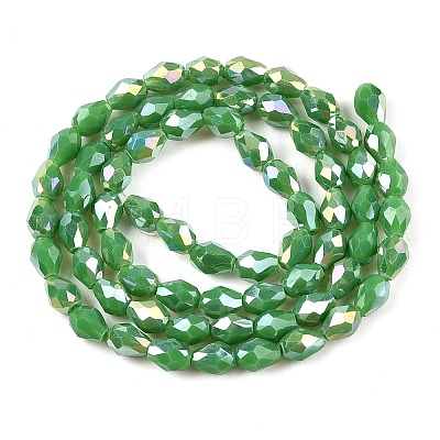 Opaque Solid Color Electroplate Glass Beads Strands LS-EGLA-N013-P4mm-B04-1