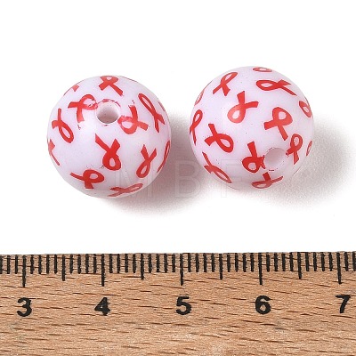 Printed Opaque Acrylic Beads AC-CBA6329-01-1