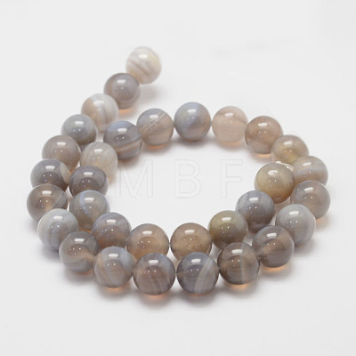 Natural Striped Agate/Banded Agate Bead Strands G-K155-D-10mm-02-1