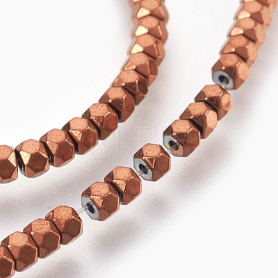 Electroplated Non-magnetic Synthetic Hematite Bead Strand G-E498-14A-1