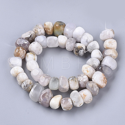 Natural White Agate Beads Strands X-G-S364-032-1