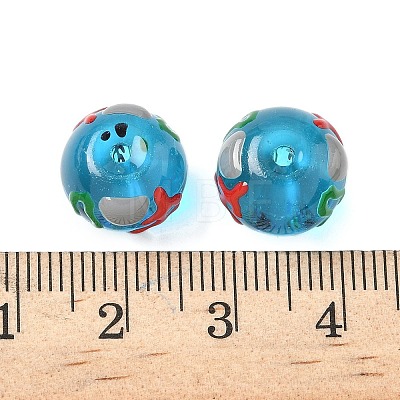 Ocean Theme Handmade Glass Enamel Beads LAMP-D304-02F-1