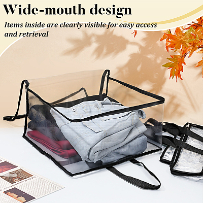 12Pcs PVC Transparent Bags ABAG-WA0001-34-1