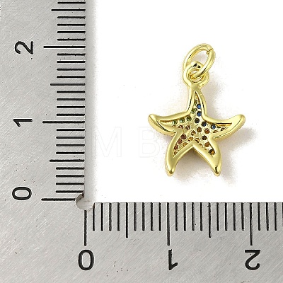 Brass Micro Pave Cubic Zirconia Charms KK-M283-22C-02-1