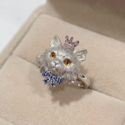 Alloy Rhinestone Cuff Open Rings WG3624E-01-1