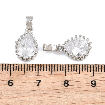 Brass Pave Cubic Zirconia Charms CU-CBA9AB3-01P-03-1