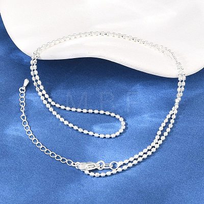 2MM Brass Ball Chain Necklaces for Men Women NJEW-L012-04S-1