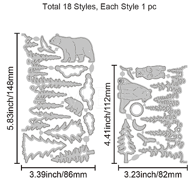 Carbon Steel Cutting Dies Stencils DIY-WH0309-1926-1