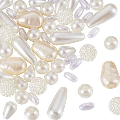 224Pcs 6 Styles Imitation Pearl Acrylic Beads OACR-TA0005-15-1