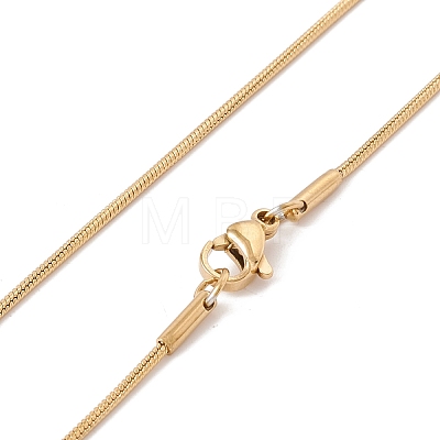 Natural Quartz Lizard with Teardrop Pendant Necklace with 304 Stainless Steel Snake Chain NJEW-K244-05G-1