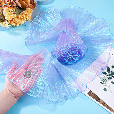 5 Yards Polyester Ruffled Ribbon OCOR-TA0004-06D-1