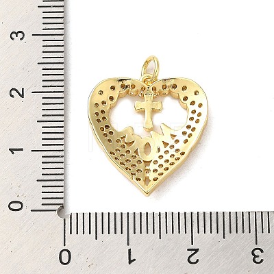 Mother's Day Brass Micro Pave Clear Cubic Zirconia Pendants FIND-Z041-20J-1