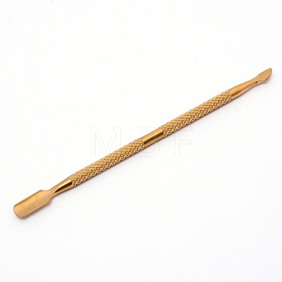 Double Head Stainless Steel Cuticle Pusher and Cutter MRMJ-WH0063-49-1