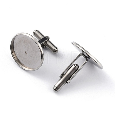 Tarnish Resistant 304 Stainless Steel Cuff Buttons STAS-Z015-33G-1