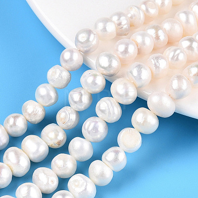 Natural Cultured Freshwater Pearl Beads Strands X1-PEAR-N013-08G-1