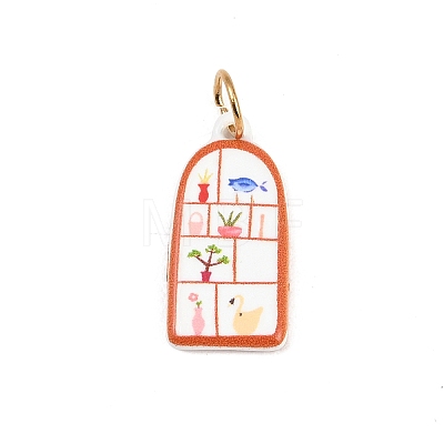 304 Stainless Steel Enamel Pendants STAS-C169-01D-1