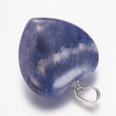 Natural Sodalite Gemstone Pendants G-E338-10K-1