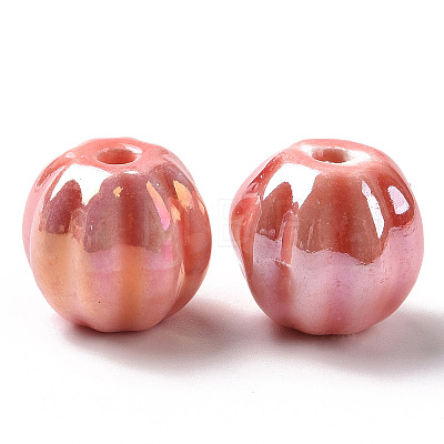 Handmade Pearlized Porcelain Beads PORC-G010-01F-1