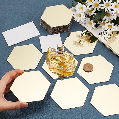 Acrylic Hexagon Mirror Wall Decor DIY-WH0221-30B-1
