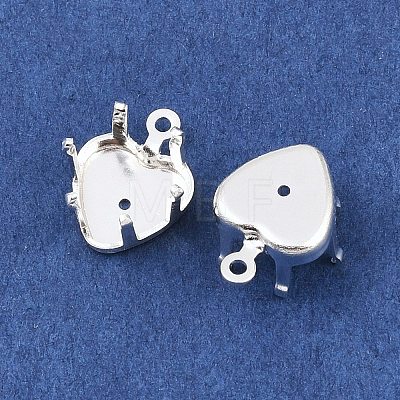 Heart Brass Sew on Prong Settings KK-C163-14A-S-1