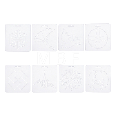 Acrylic Plastic Hollow Painting Silhouette Stencil DIY-WH0204-79-1