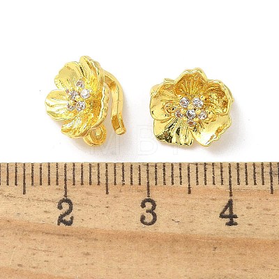 Brass Micro Pave Clear Cubic Zirconia Pendants KK-A236-09G-1