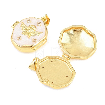 Brass Locket Pendants KK-D232-07G-01-1