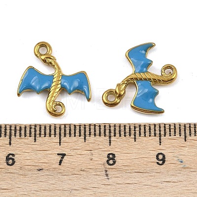 304 Stainless Steel Enamel Pendants STAS-G370-01G-02-1