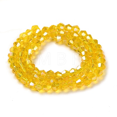 Transparent Electroplate Glass Beads Strands GLAA-F029-2mm-A22-1