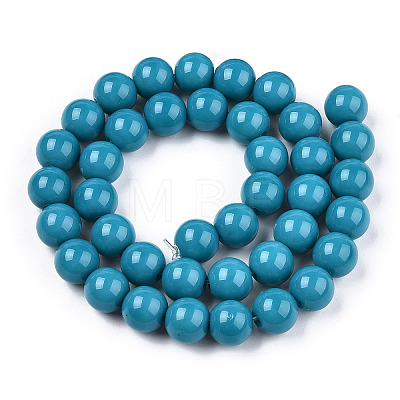 Opaque Solid Color Glass Beads Strands LS-GLAA-T032-P4mm-13-1