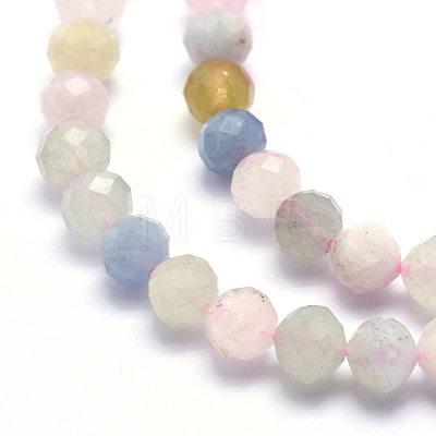 Natural Morganite Beads Strands G-O166-25-3mm-1