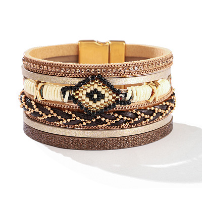 PU Leather Multi-strand Bracelets WGDA32D-04-1