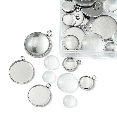 DIY Blank Dome Pendant Making Kit DIY-FS0005-47-1