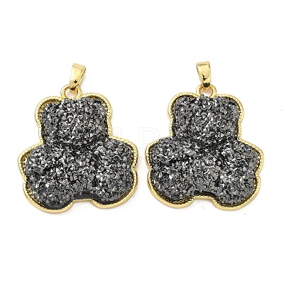 Brass Resin Pendants KK-C158-04A-G-1