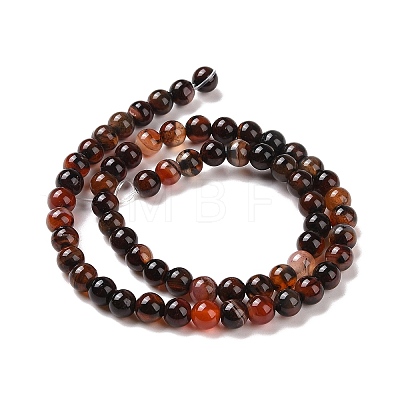 Natural Agate Beads Strands X-G-D845-02-6mm-1