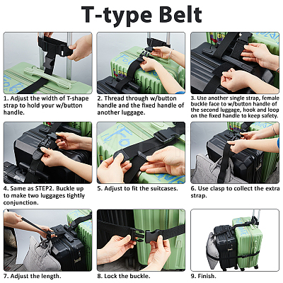 3Pcs Nylon Luggage Straps AJEW-WH0752-696B-1