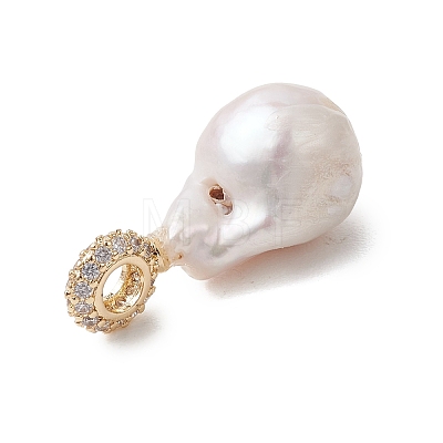 Natural Baroque Keshi Pearl Pendants PALLOY-JF05219-01-1