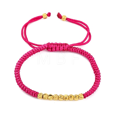 Polyester Cord Braided Bead Bracelets for Women BJEW-L698-01G-07-1