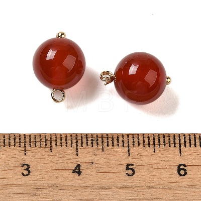 Natural Carnelian(Dyed & Heated) Sphere Charms G-G110-01G-02-1