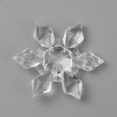 Christmas Transparent Acrylic Connector Charms A-OACR-WH0037-02C-02-1